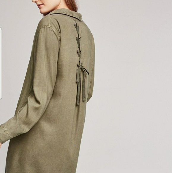 Green "Farryn Dress" Anthropolgie by Cloth & Stone - Picture 2 of 2